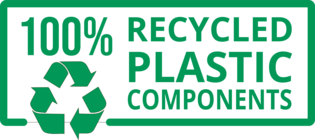 100% recycled plastic components