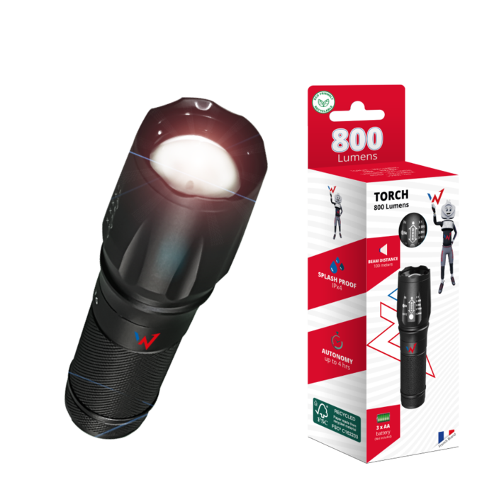 Lampe torche 800 Lumens